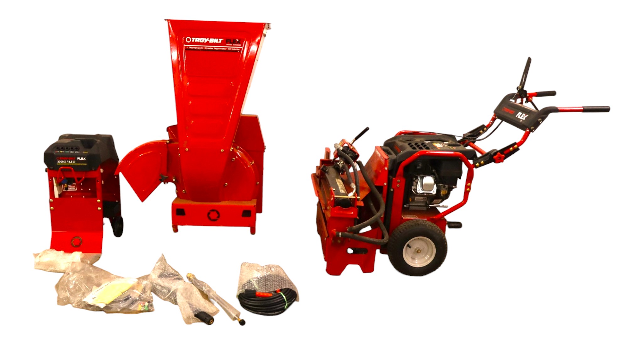 Troy-Bilt Flex Power Unit Log Splitter Chipper Lot