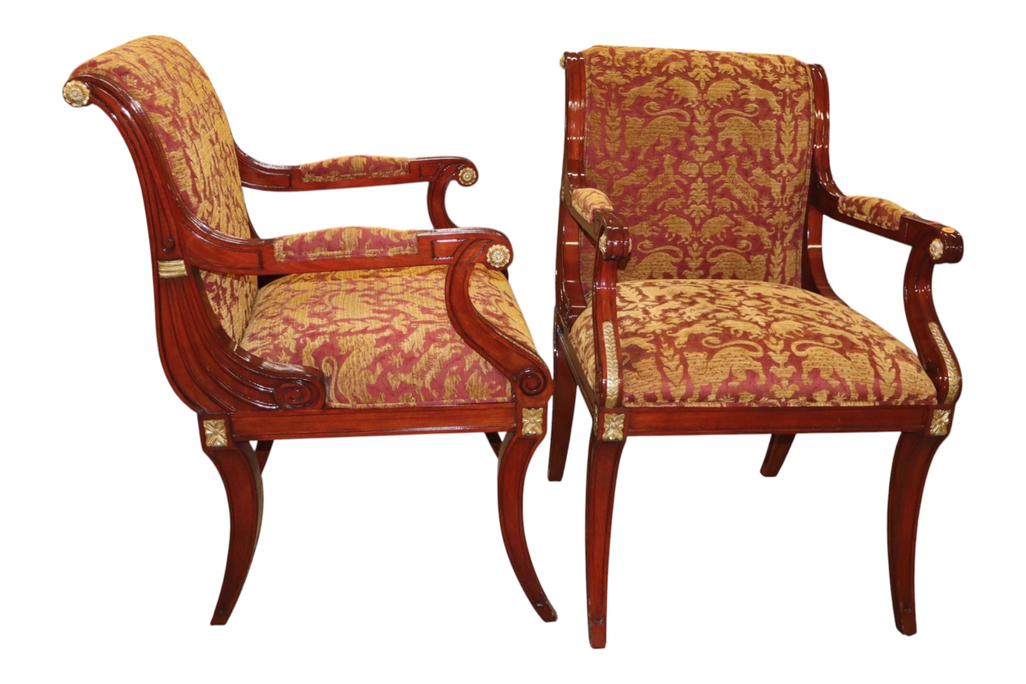 Pair Infinity Furniture Italian Lacquer Armchairs