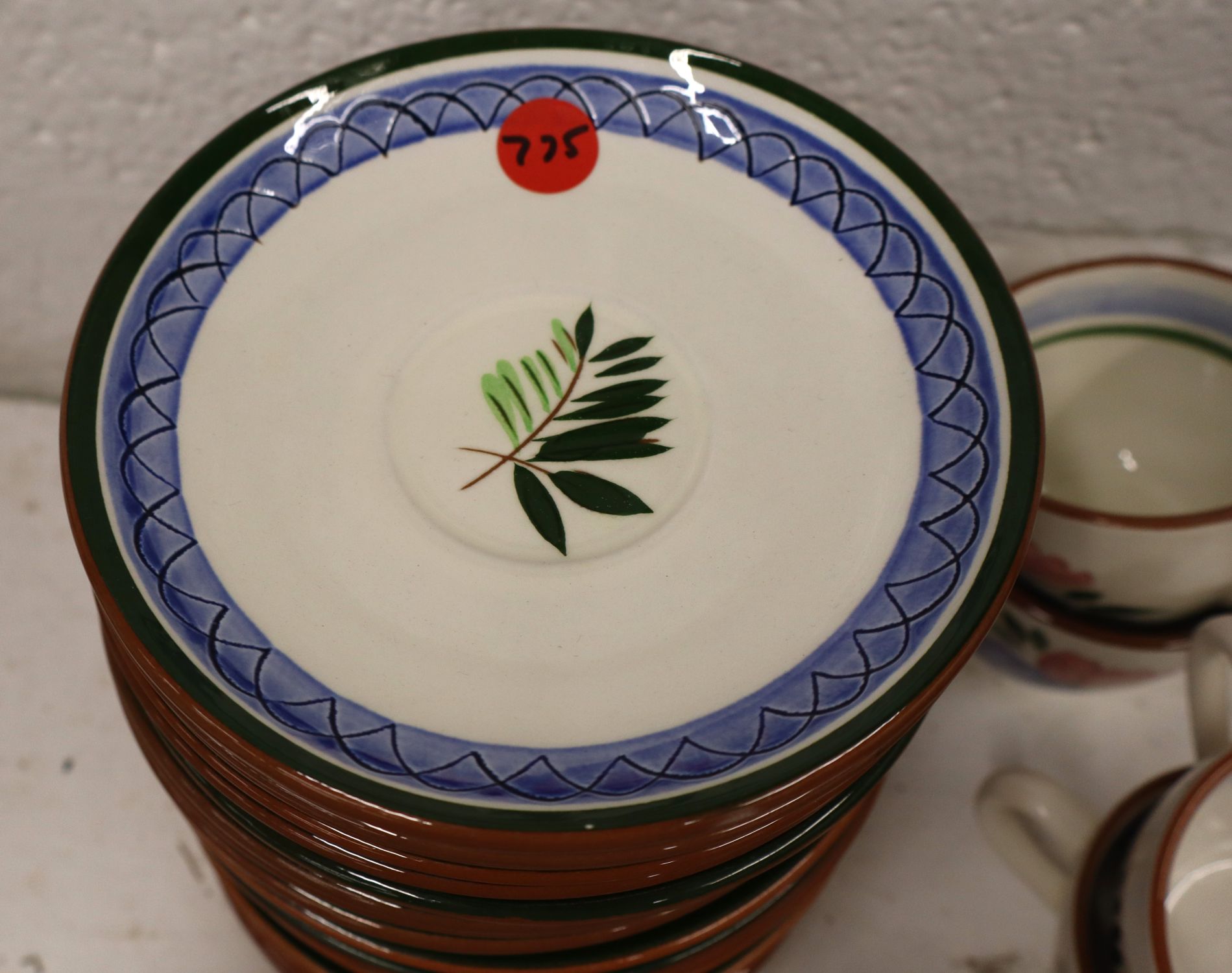 43-pc VTG Stangle in fruit and flowers pattern