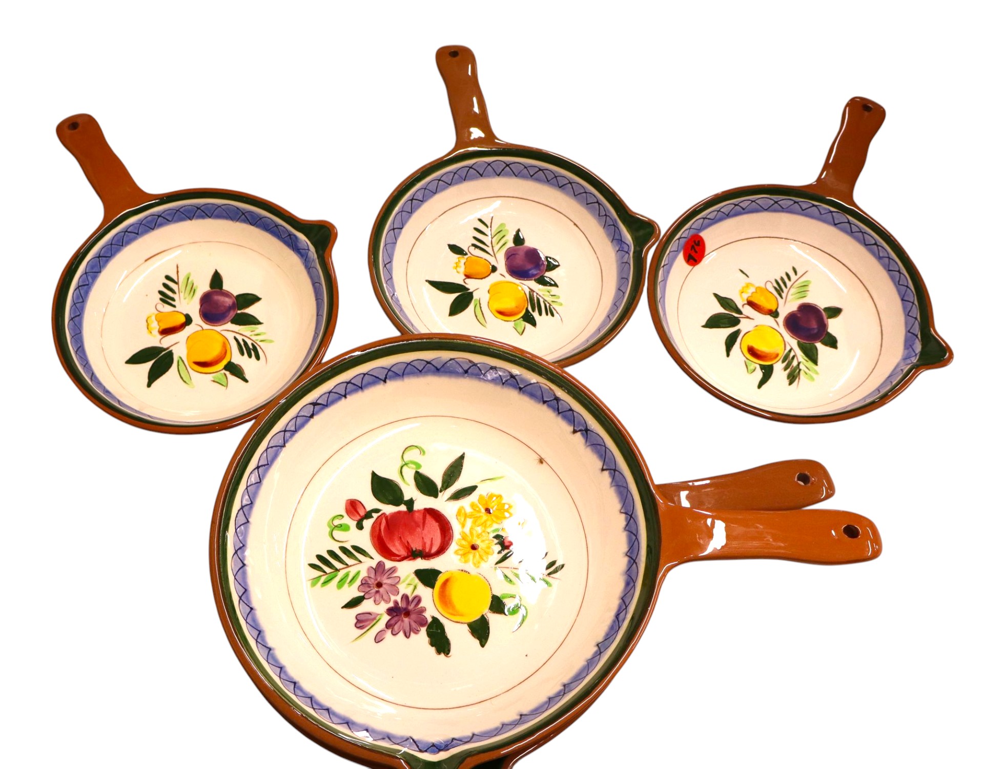 5-pc Stangle oven proof bowls in fruit and flower pattern