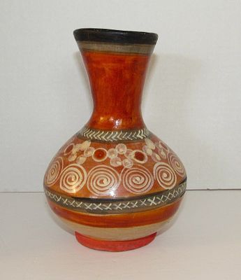 Mexican Tonala Terracotta Pottery Vase Olla. Mexican Tonala Terracota Pottery Vase Olla. Hand 