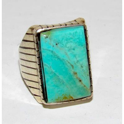 Navajo Royston Turquoise Statement Men Ring Sz 12 R. Jack Sterling Silver. Here is a wonderful 