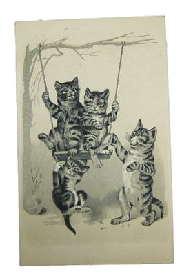 Открытка " Котики ". Начало 20 в.
