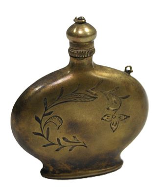 Флакон для духов коллекционный. Серебро 875 пр, позолота. Первая половина 20 в.