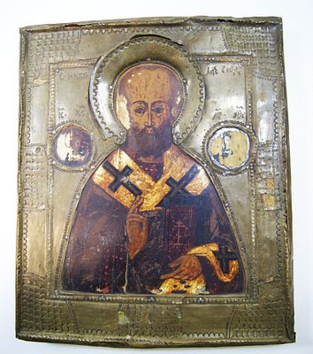 Икона " Святитель Николай ". Россия. 19 в.