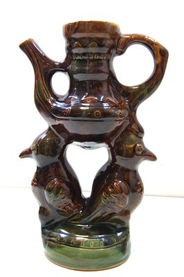 Кувшин " Птицы ". Обливная керамика. 1970-е гг.