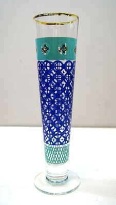 Бокал пивной коллекционный. Авторская роспись. Стекло. 1970-е гг.