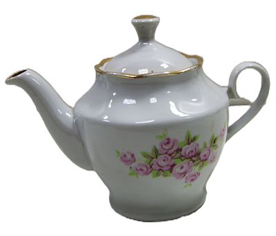 Чайник заварочный " Розочки ". Фарфор. Рижский завод. СССР. 1970-е гг.