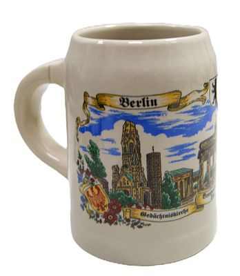 Кружка пивная коллекционная " Берлин ". Керамика. 1990-е гг.