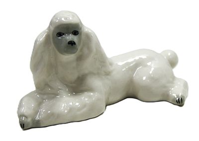 Статуэтка " Пудель ". Фарфор. ЛФЗ. 1960-е гг.