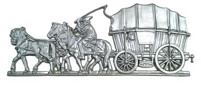 Скульптура-барельеф " Переселенцы ". Алюминий. США. Середина 20 в.