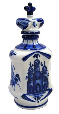 Бутылочка для святой воды. Фарфор. Гжель. Авторская работа. 1990-е гг.