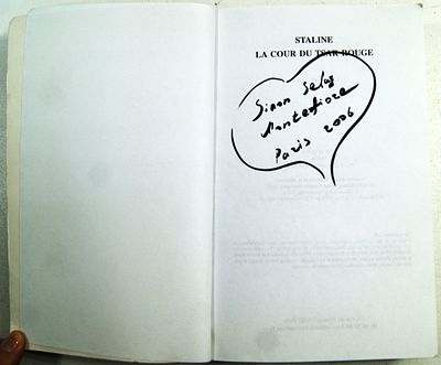 Автограф Симона Себага Монтефьоре. На книге о Сталине на французском языке. Париж. 2006 год.