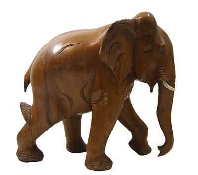 Скульптура " Слон ". Дерево. Ручная работа. Индия. Середина 20 в.