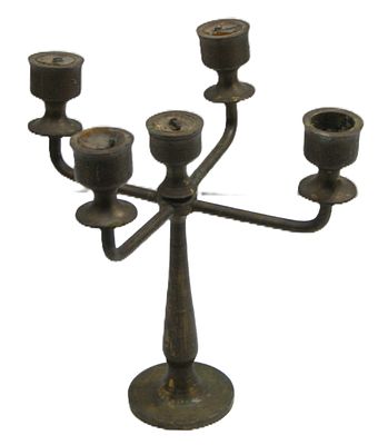 Канделябр на 5 свечей. Латунь. Первая половина 20 в.