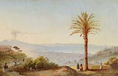 Западная Европа. - Неаполитанский залив. Вид на Везувий. Размер: 22,7х35,3. Техника: Холст, масло. 