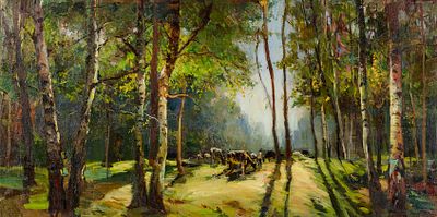 Налбандян Д.А. - Раннее утро. Год: 1960-ее гг. Размер: 72.3х142.6. Техника: Холст, масло. 