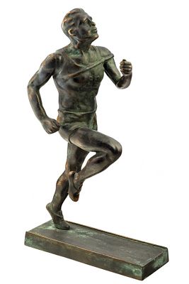 * Западная Европа. - Бегун-легкоатлет. Год: 1950-е гг. Размер: h-50. Техника: Шпиатр 