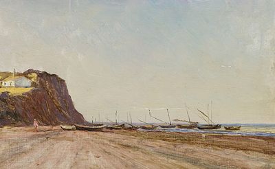 Куприянов М.В. (Кукрыниксы) - Азовское море. Размер: 25х40. Техника: Картон, масло. Куприянов 