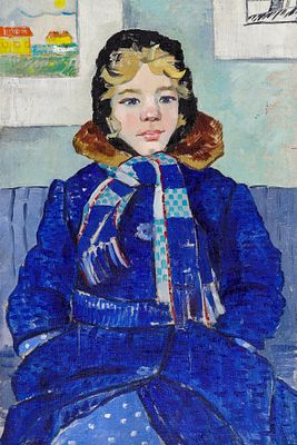 Авдышева В.М. - С мороза. Размер: 90х60. Техника: Холст, масло. Авдышева Валентина Михайловна 