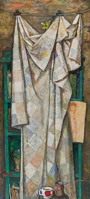 Никич А.Ю. - [Экспонат персональной выставки в ГТГ] Высокая драпировка. Год: 1988 г. Размер: 