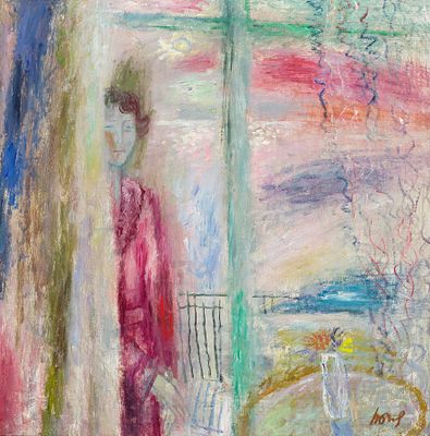 Тюленев В.И. - Встреча на озере Джоу-Джоа. Год: 1997 г. Размер: 50х50. Техника: Холст, масло. 