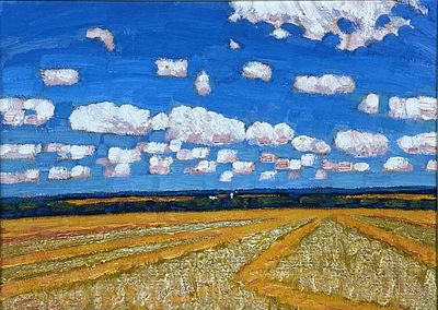 Бритов К.Н. - Урожай убран. Год: 2007 г. 
Размер: 33х46. 
Техника: Картон, масло. 
