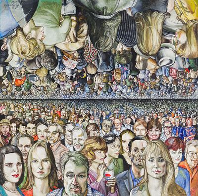 Ромадин М.Н. - Два горизонта. Год: 2000 г. Размер: 139х139. Техника: Холст, масло. Описание: 