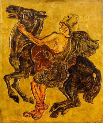 Артемов Г.К. - Амазонка, останавливающая коня. Год: Вторая треть ХХ века. Размер: 123,5х104. 