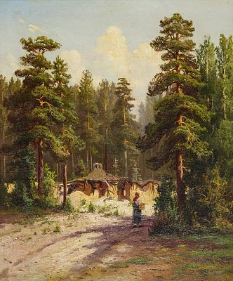 Воронков В.Е. - Лесная тропа. Год: Первая половина ХХ века. Размер: 64х53. Техника: Холст, масло. 