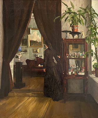 Лагода-Шишкина О.А. - Комната у И.И. Шишкина. Год: 1878 г. 
Размер: 65х55. 
Техника: Холст, масло. 