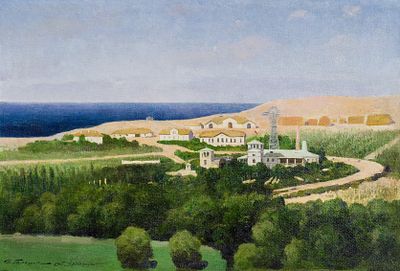 Галкин И.С. - Имение Алькадар в Крыму близ Севастополя. Год: 1905. Размер: 42х62,5 Техника: Холст 