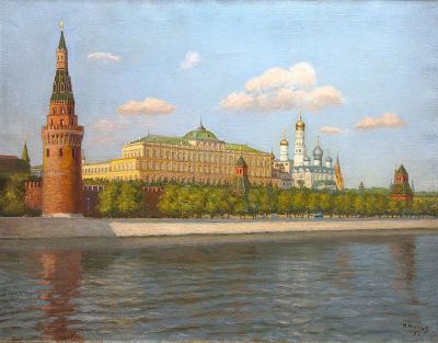Кузнецов Н.Е. - Кремль. Год: 1954 г.Размер: 71,8х92,7Техника: Холст, маслоЭкспертиза НИНЭ им. П.М. 