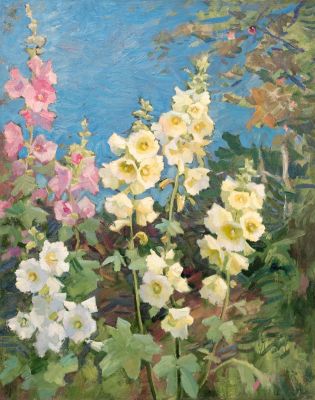 Кеслер М.Л. - Мальвы. Год: 1960-е гг.Размер: 96x76Техника: Холст, масло