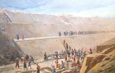 Григорьянц К.Г. - На строительстве Большого Ферганского канала. Год: 1939 г.Размер: 90x120Техника: 