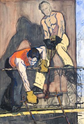 Шепелев Л.В. - Смена. Год: 1959 г.
Размер: 84х60
Техника: Картон, смешанная техника
Подпись и дата 