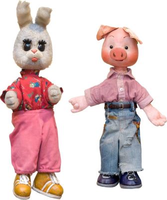 Хрюша и Степашка. Год: 1990-е гг.Размер: h - 50 см