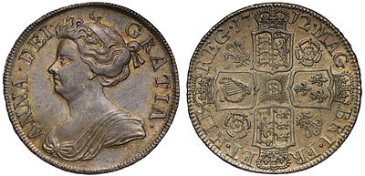 Anne 1712 silver Halfcrown, Roses and Plumes. Anne (1702-14), silver Post-Union Halfcrown, 1712 