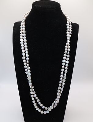 A Collection of three Baroque Freshwater Cultured Pearl Necklaces, with Silver-Tone Clasps. This 