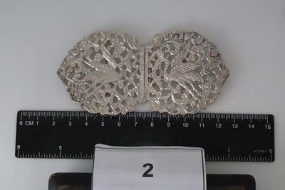 Nurses Buckle, Solid Silver - London Assay Hallmarked 1987. London Nurses Buckle, Solid Silver 