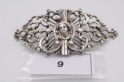 Victorian Nurses Belt Buckle - Solid Silver, London Assay Hallmark 1902. Edwardian Heavy Nurses 