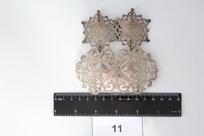 Pair of Nurses Belt Buckles, Birmingham Assay Mark 1898 and EPNS on one other. Pair of nurses 