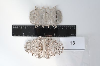 Pair of Nurses Belt Buckles, Solid Silver, Birmingham Assay Marks 1901 & 1964. Pair of Nurses 