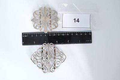 Pair Victorian Nurses Belt Buckles - Solid Silver, Birmingham Assay Marks 1899 & 1901. Pair 