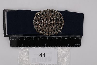 A Solid Silver Nurses Belt Buckle and Original Belt - Birmingham Assay Marks 1984. A nurses belt 