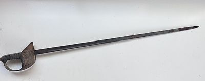 A Pattern 1897 British Military Infantry officers sword with proved slug to the ricasso inside 