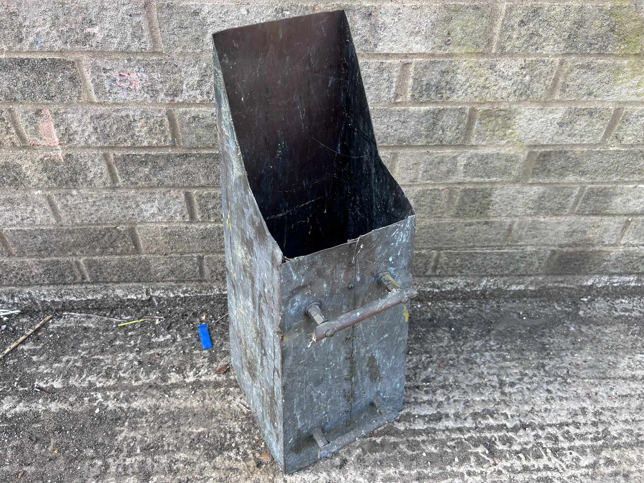 Antique Copper Riveted Coal Scuttle