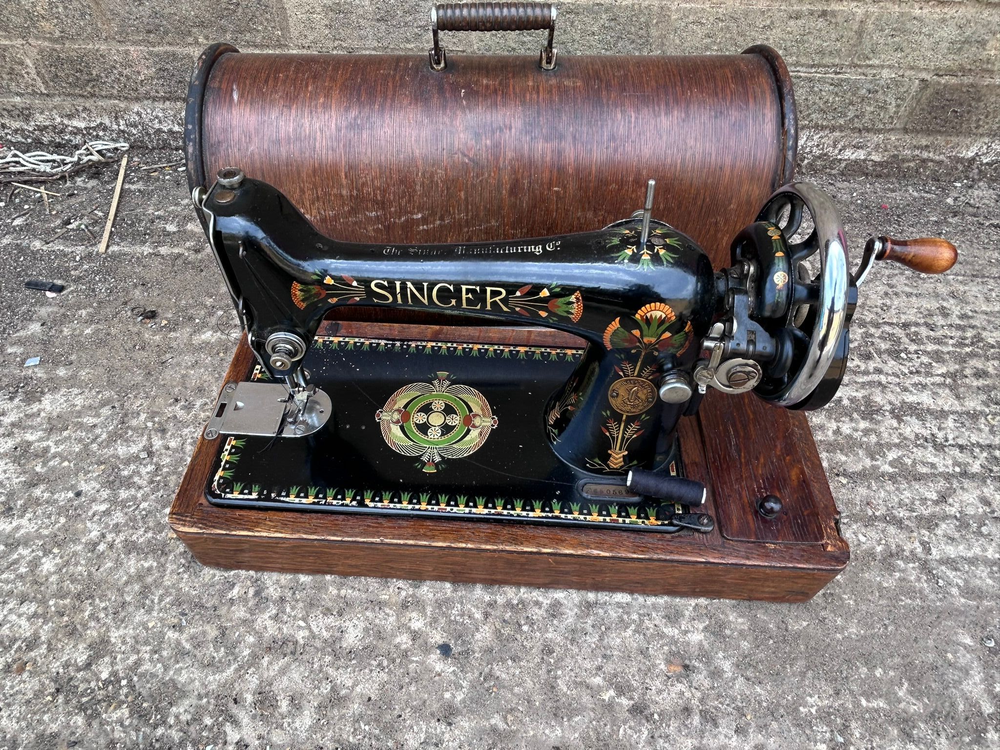 Vintage Hand Cranked Singer Sewing Machine