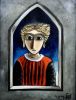 Yosl Bergner - A Girl In A Window. Oil on canvas. 
Signed. 
Framed. 
Accompanied with a Image - 1