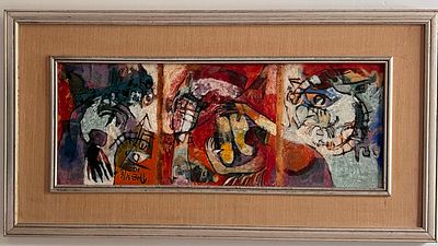 Dubi Arie (b.1940) - Abstract. Oil on board. 
Unsigned. 
Framed.